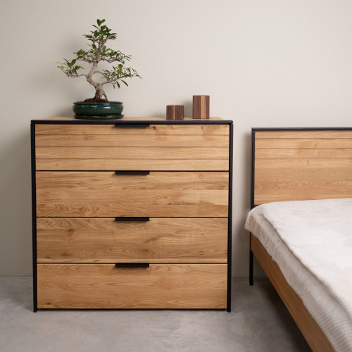 C&oacute;moda de madera maciza roble Runa | NordicStory
