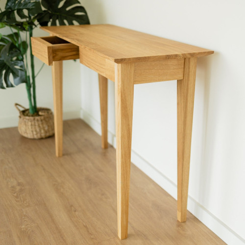 Consola con, 2 cajones de madera maciza de roble Toledo 2 | NordicStory