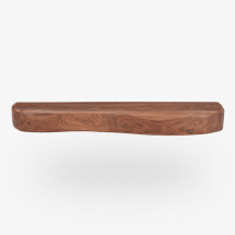 Consola flotante Nax de madera maciza de acacia con caj&oacute;n curvo 90 &times; 25 &times; 8 cm