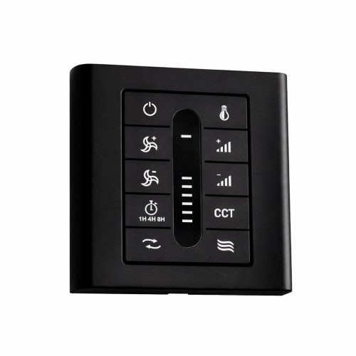 Controlador de pared ventilador LedsC4 Wall Controller negro con luz motor DC 71-C340-05-05