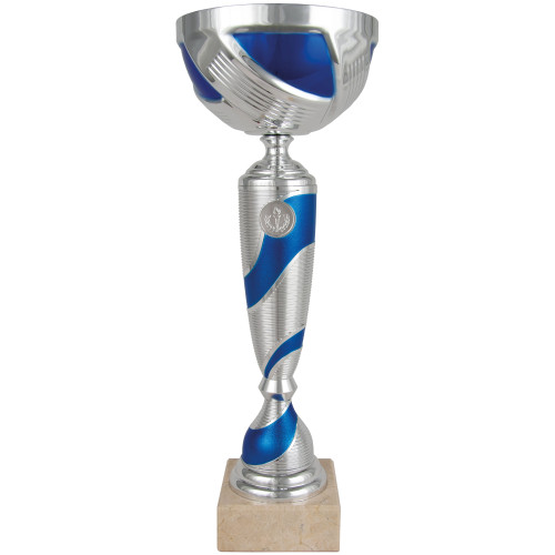 COPA PLATEADA Y AZUL
