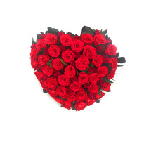 Corazón Preservado 63 Rosas