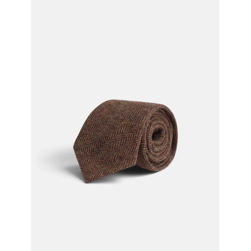 Corbata espiga marron