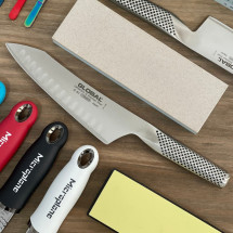 Cuchillo Oriental Global G-83 | Hoja Alveolada 18 cm | Serie...