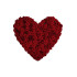Decoraci&oacute;n de pared coraz&oacute;n de rosas rojas 70 cm x 63 cm