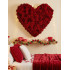 Decoraci&oacute;n de pared coraz&oacute;n de rosas rojas 70 cm x 63 cm