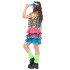 Disfraz kitsch de pantera multicolor para mujer
