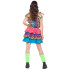 Disfraz kitsch de pantera multicolor para mujer