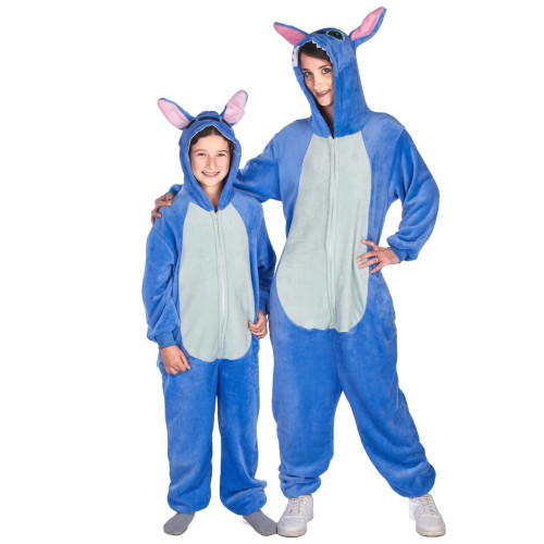 Disfraz de Pareja de Alien Azul para Padre e Hijo