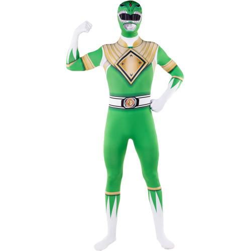 Disfraz Power Ranger verde segunda piel