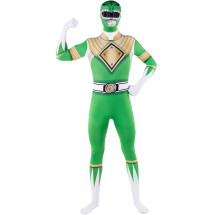 Disfraz Power Ranger verde segunda piel