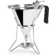 Dosificador de Salsas Lacor 2L - Acero Inoxidable con 3 Boqu...