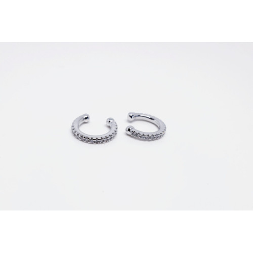 Ear cuff lineas circonitas de plata de ley