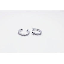Ear cuff lineas circonitas de plata de ley