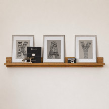 Estante de pared de madera maciza de roble Moritz | NordicSt...