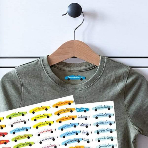Etiquetas para ropa Coches