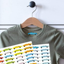 Etiquetas para ropa Coches