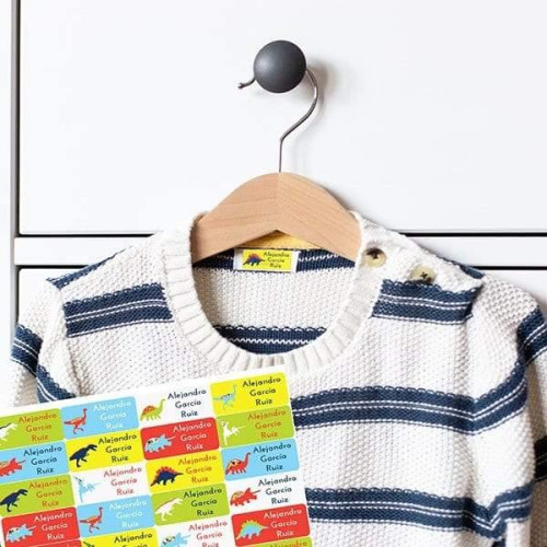 Etiquetas para Ropa Dinosaurios