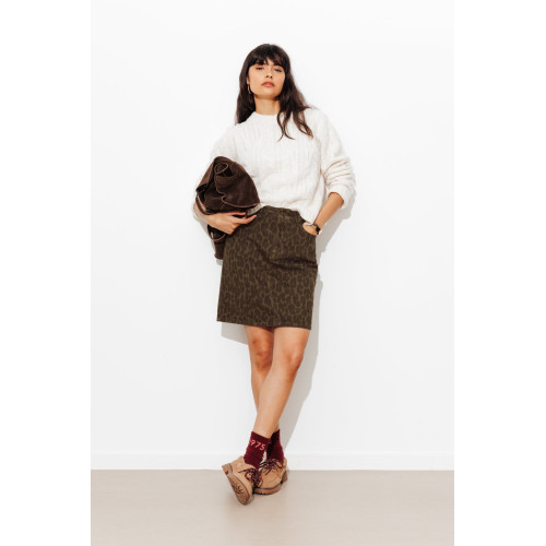 Falda corta leopardo