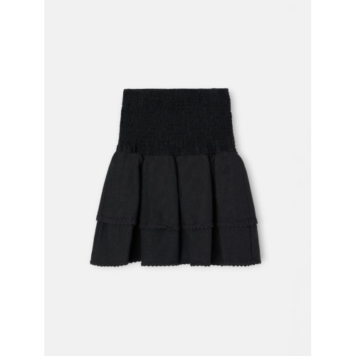 Falda mini lino negra