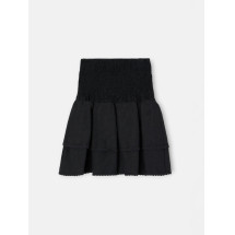 Falda mini lino negra