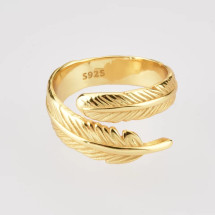 Feather Maxi Ring gold
