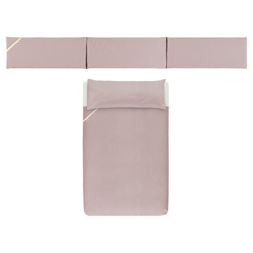 Funda n&oacute;rdica m&aacute;s protector para minicuna plain rosa vintage