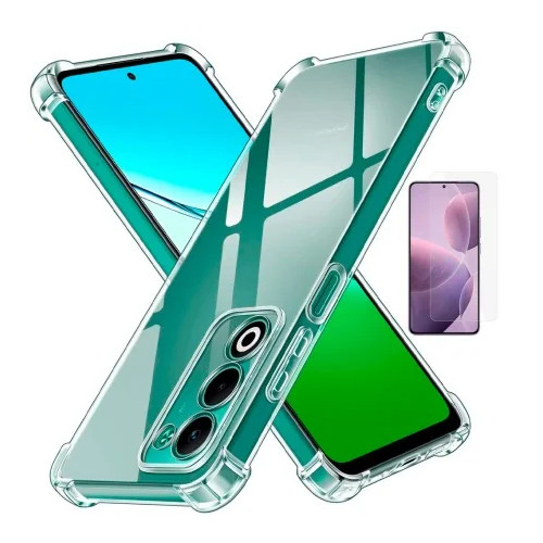Funda Oppo A5 2025 (6.67) Reforzada Antichoques Antigolpes Tpu Silicona Gel + Protector Cristal Templado 9H