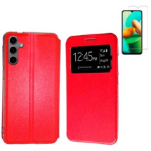 Funda Samsung Galaxy A17 5G (6.7) Rojo Libro Ventana + Prote...
