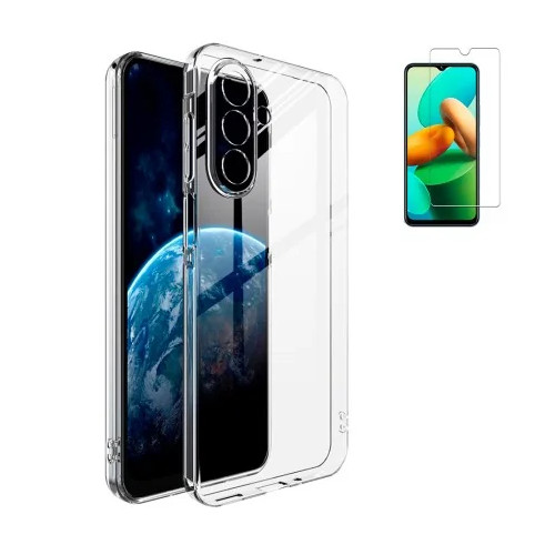 Funda Samsung Galaxy A17 5G (6.7) Transparente Tpu Lisa Silicona Gel Premium + Protector de Pantalla Cristal Templado 9H