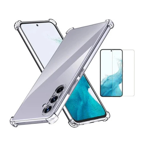 Funda Samsung Galaxy A37 5G (6.7) Reforzada Antichoques Antigolpes Tpu Silicona Gel + Protector Cristal Templado 9H