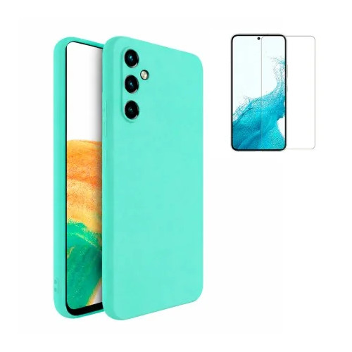 Funda Samsung Galaxy A37 5G (6.7) Verde Tpu Lisa Silicona Gel Premium + Protector de Pantalla Cristal Templado 9H