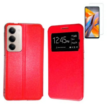 Funda Xiaomi Redmi 15 4G (6.9) Rojo Libro Ventana + Protecto...