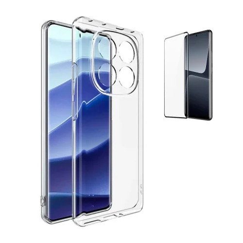Funda Xiaomi Redmi Note 15 5G (6.77) Transparente Tpu Lisa Silicona Gel + Protector de Pantalla 3D Curvado Completo