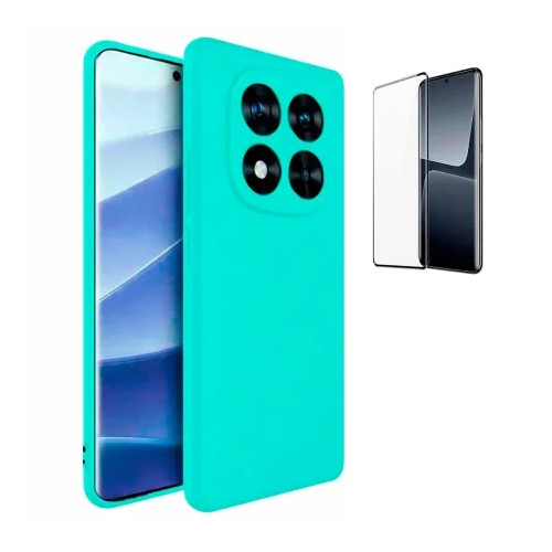 Funda Xiaomi Redmi Note 15 5G (6.77) Verde Tpu Lisa Silicona Gel + Protector de Pantalla 3D Curvado Completo