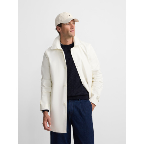 Gabardina corta beige