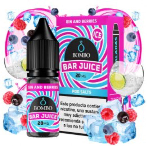 Gin & Berries Ice 10ml (Sales de nicotina) (Bar Juice by Bombo)