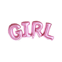 Globo foil "GIRL" rosa