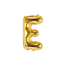 Globo foil letra E dorado (35 cm)