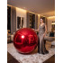Globo gigante bola de espejo roja 150 cm