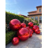Globo gigante bola de espejo roja 150 cm
