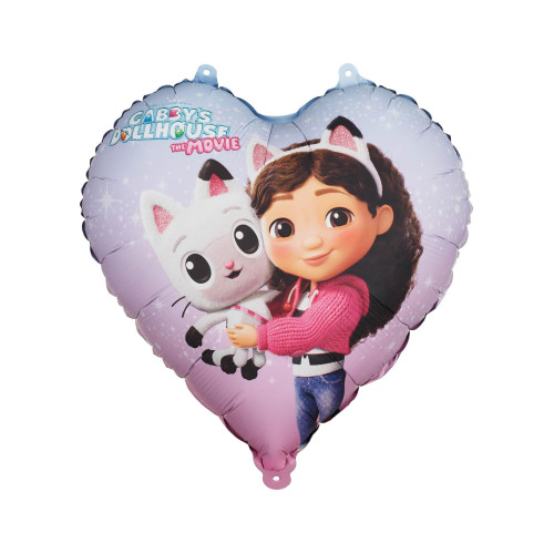 Globo de poliamida Coraz&oacute;n La casa de mu&ntilde;ecas de Gabby&trade; 35 cm