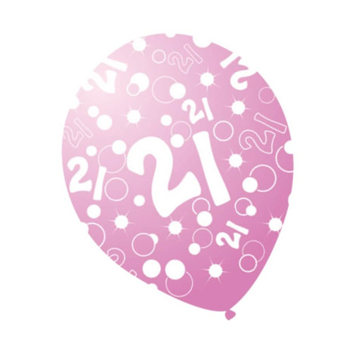 Globos edades nacarados rosa