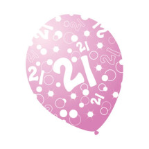 Globos edades nacarados rosa