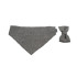 Gotoo Set Bandana y Pajarita espiga gris para perros