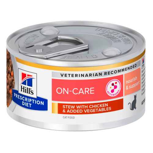 Hill's Prescription Diet Feline On Care Estofado Pollo y Verduras Lata 82g