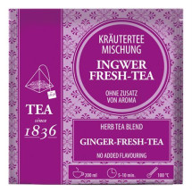 Infusión de hierbas con jengibre fresco en pirámides, Caja d...