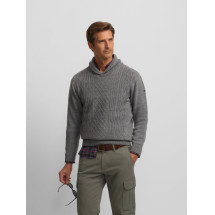 Jersey cuello esmoquin gris