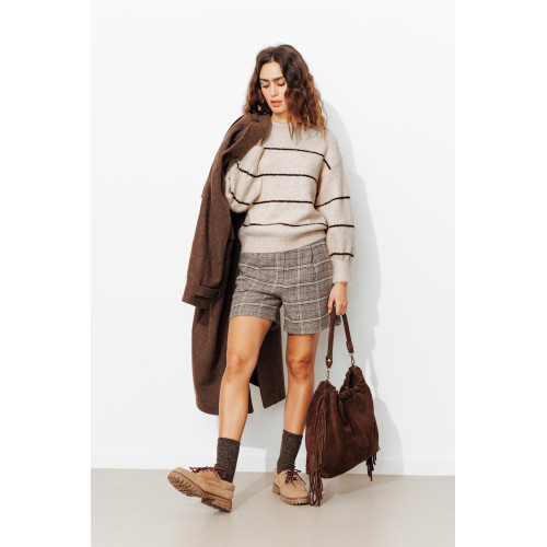 Jersey mullido de rayas