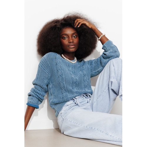 Jersey trenzado efecto lavado